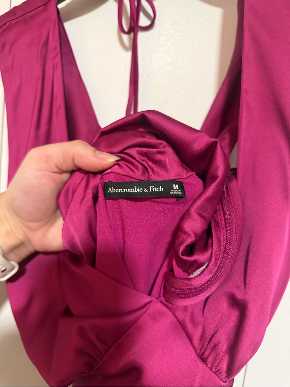 Abercrombie & Fitch Plunge Cowl Back Maxi Dress size medium - Picture 4 of 5
